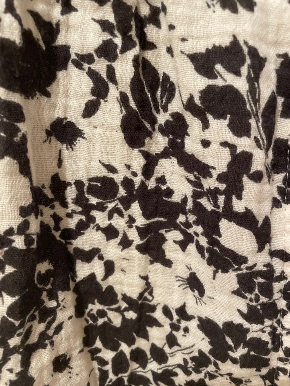 Rails Cream and Brown  Floral Square-Neck Puff Sleeve Blouse - Picture 3 of 4